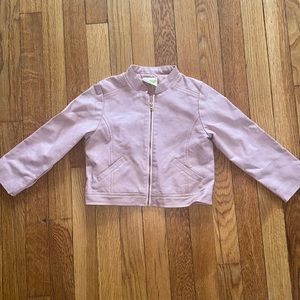 Pleather light mauve color jacket.